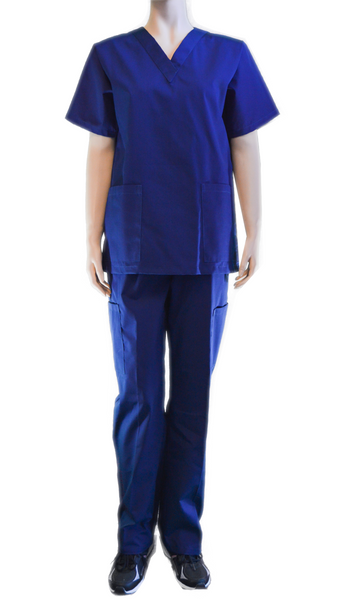 Two Piece Scrub Set (True Royal Blue, Medium) 